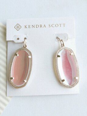Kendra Scott Elle Drop Earrings | Gold Dichroic Glass